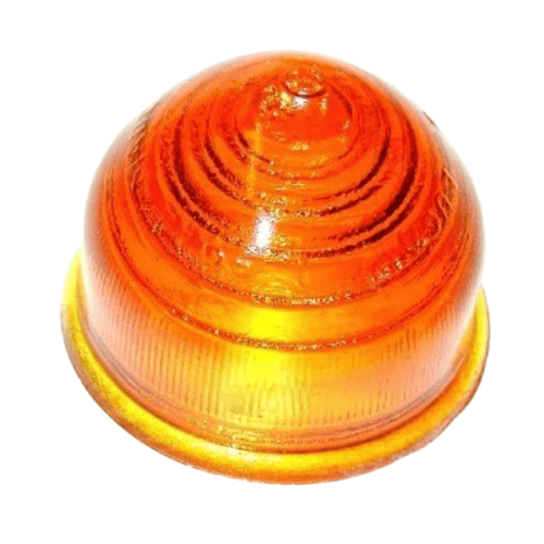 Indicator / Flasher Lens - Domed Amber - Glass