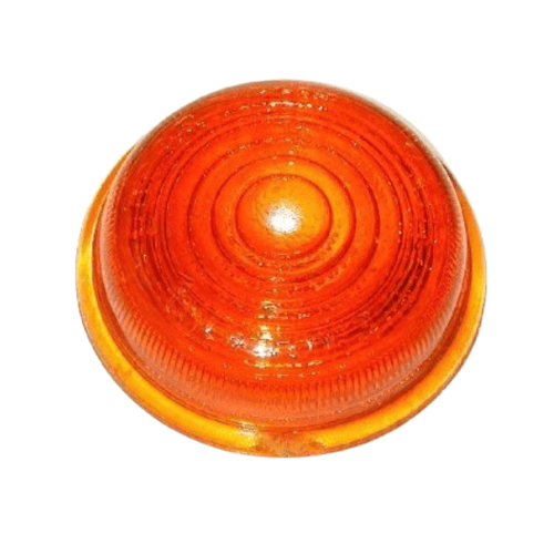 Lens - Flasher / Indicator - Flat Amber - Glass